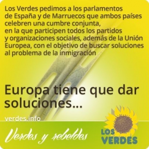 Los Verdes piden cumbre hispano-marroquí con UE sobre inmigración