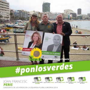 El candidato de Los Verdes en la coalición de la Izquierda Plural hace campaña en Canarias