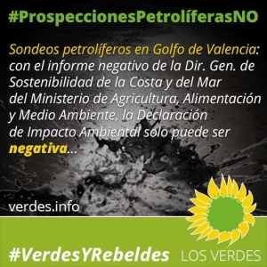 Los Verdes se congratulan del Informe de la Dirección General de Sostenibilidad de la Costa y del Mar que hace inviable realizar prospecciones petrolíferas en el Golfo de Valencia