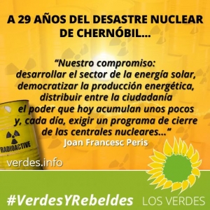 Aniversario de Chernóbil: Los Verdes a favor de la energía solar