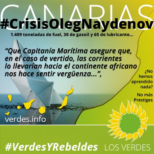 Ante la catástrofe ecológica provocada por el Oleg Naydenov en Canarias