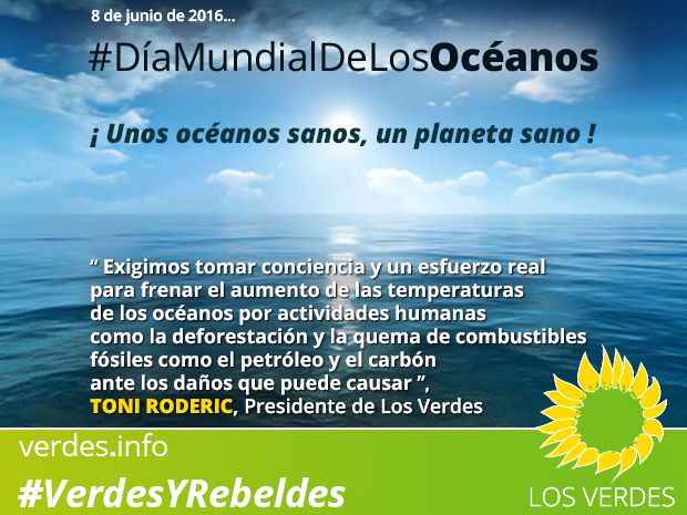 Día Mundial de los Océanos. Pongamos en marcha un movimiento mundial ciudadano a favor de los océanos